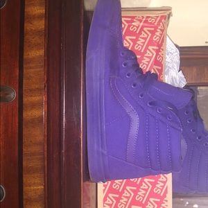 Purple high top vans unisex